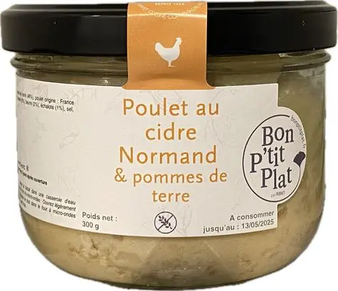 Poulet au cidre Normand & écrasé de pommes de terre
