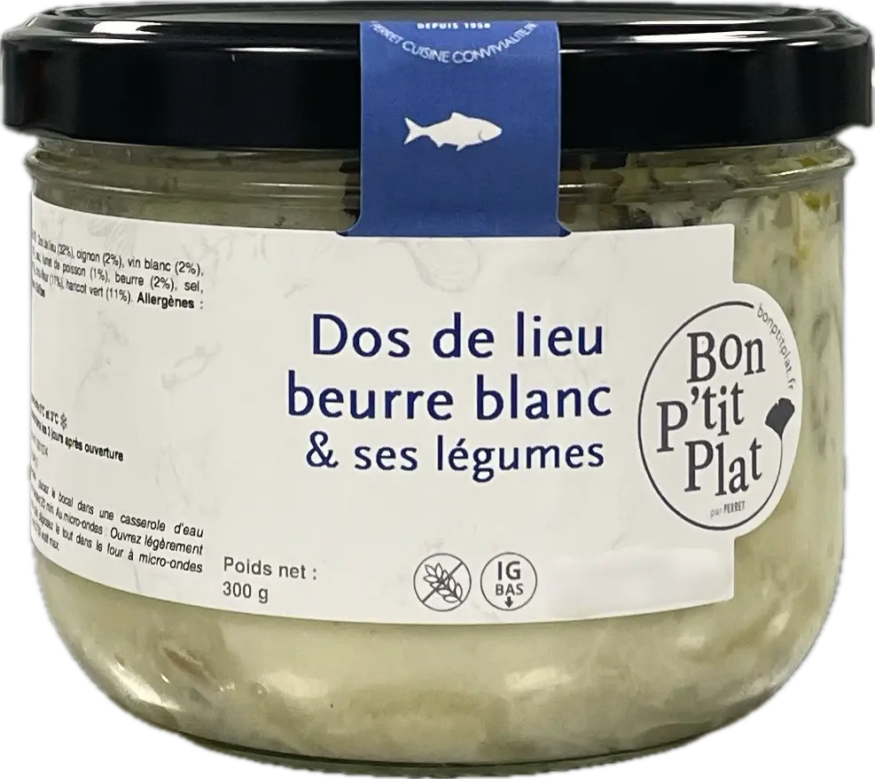Dos de lieu beurre blanc & ses légumes