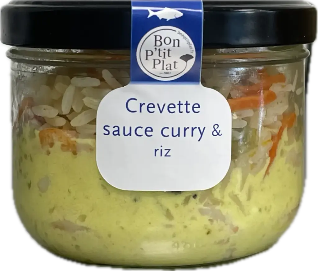 Crevette sauce curry et riz