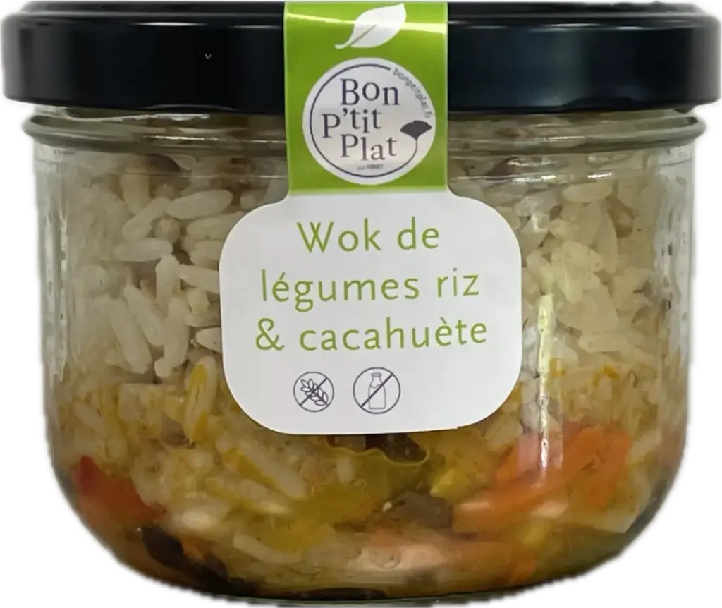 Wok de légumes riz & cacahuète