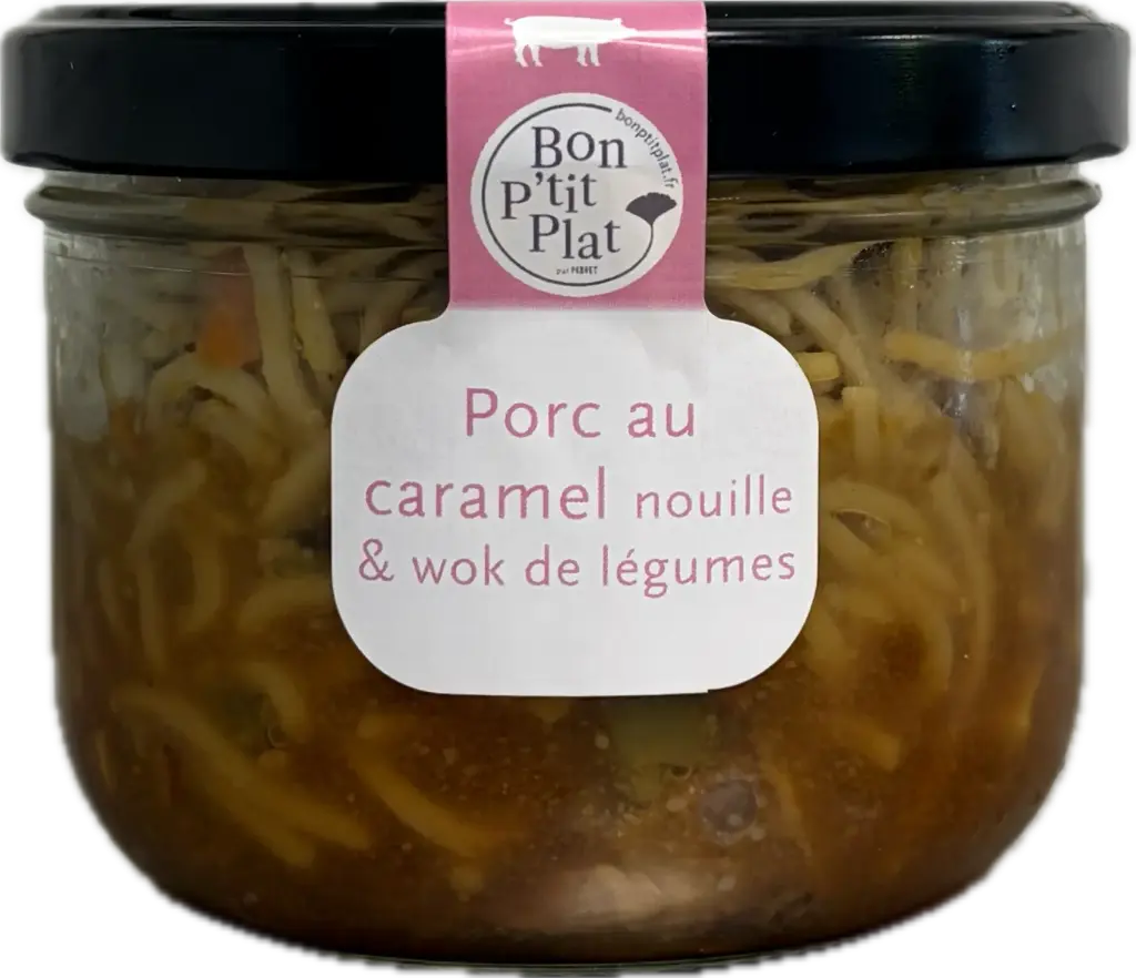 Porc au caramel nouille & wok de légumes