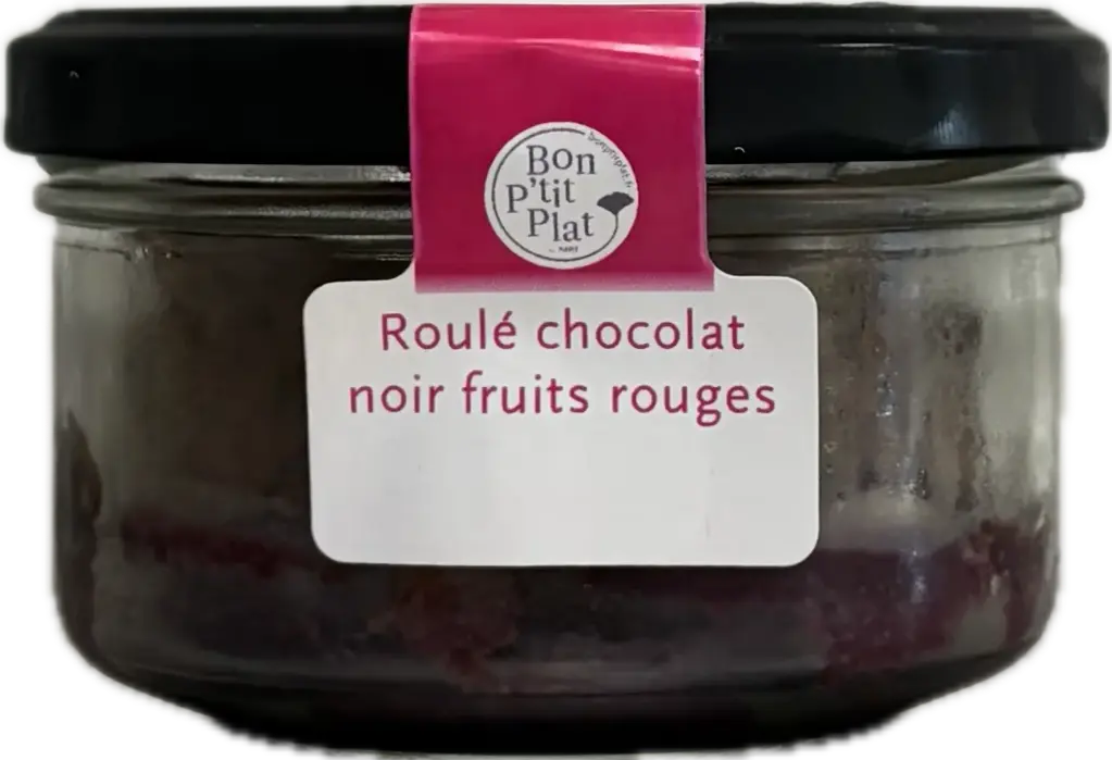 Roulé chocolat noir fruits rouges