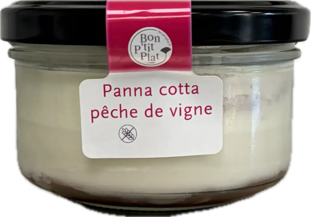 Panna cotta pêche de vigne