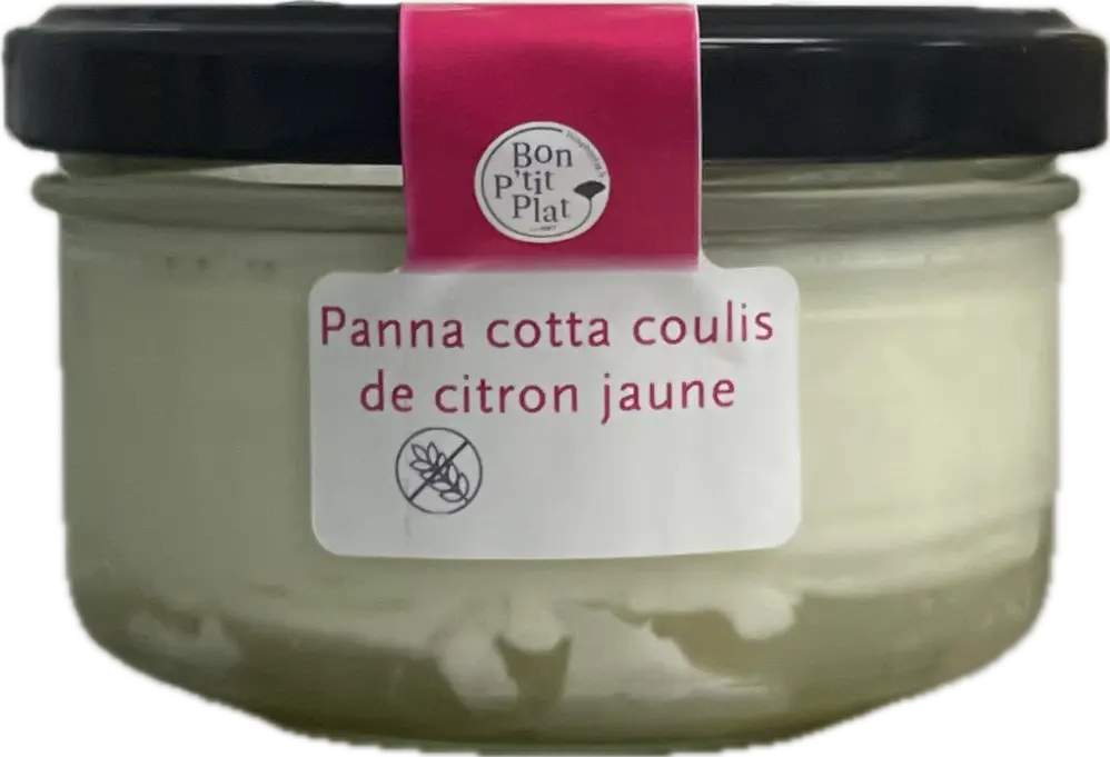 Panna cotta coulis de citron jaune