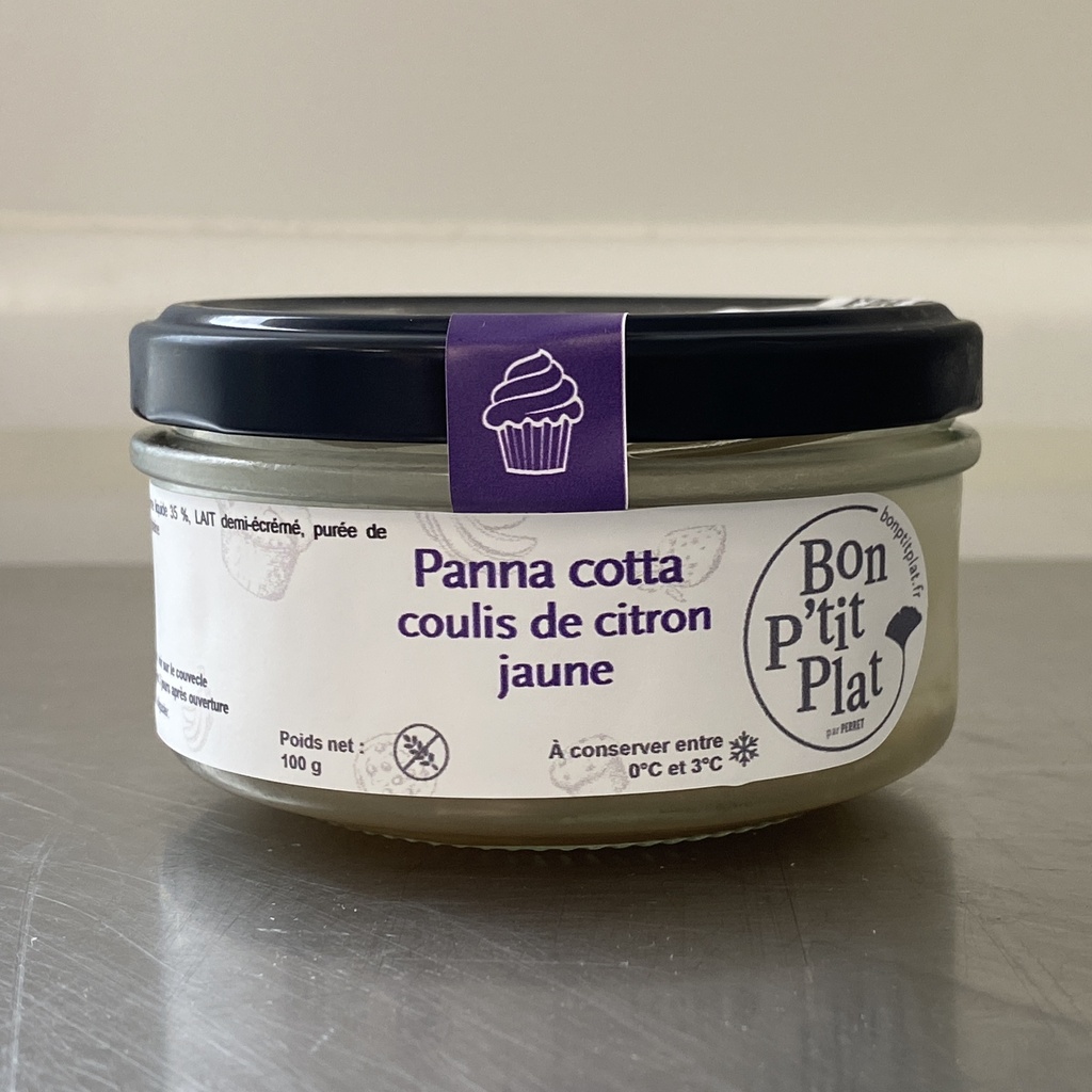 Panna cotta coulis de citron jaune