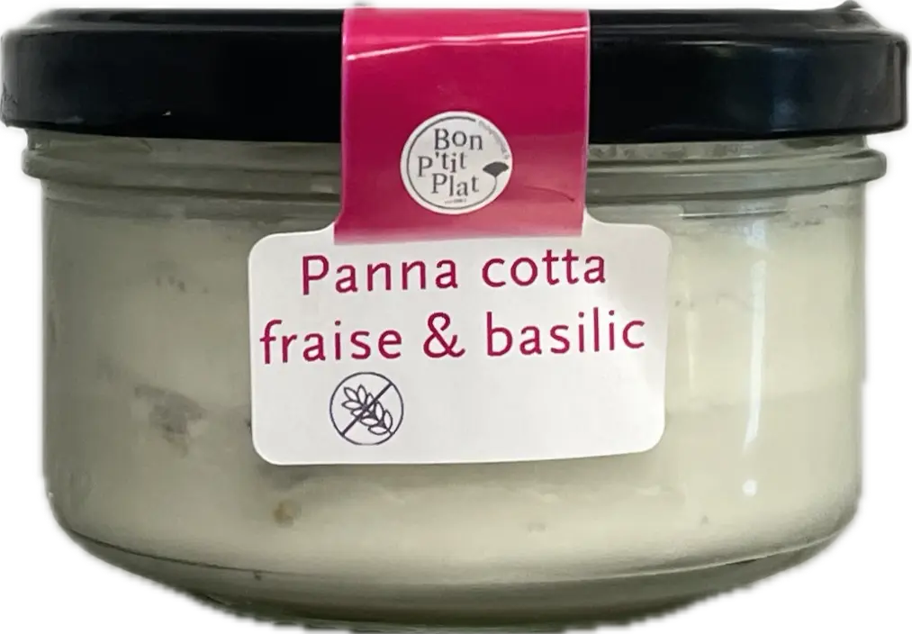 Panna cotta fraise & basilic