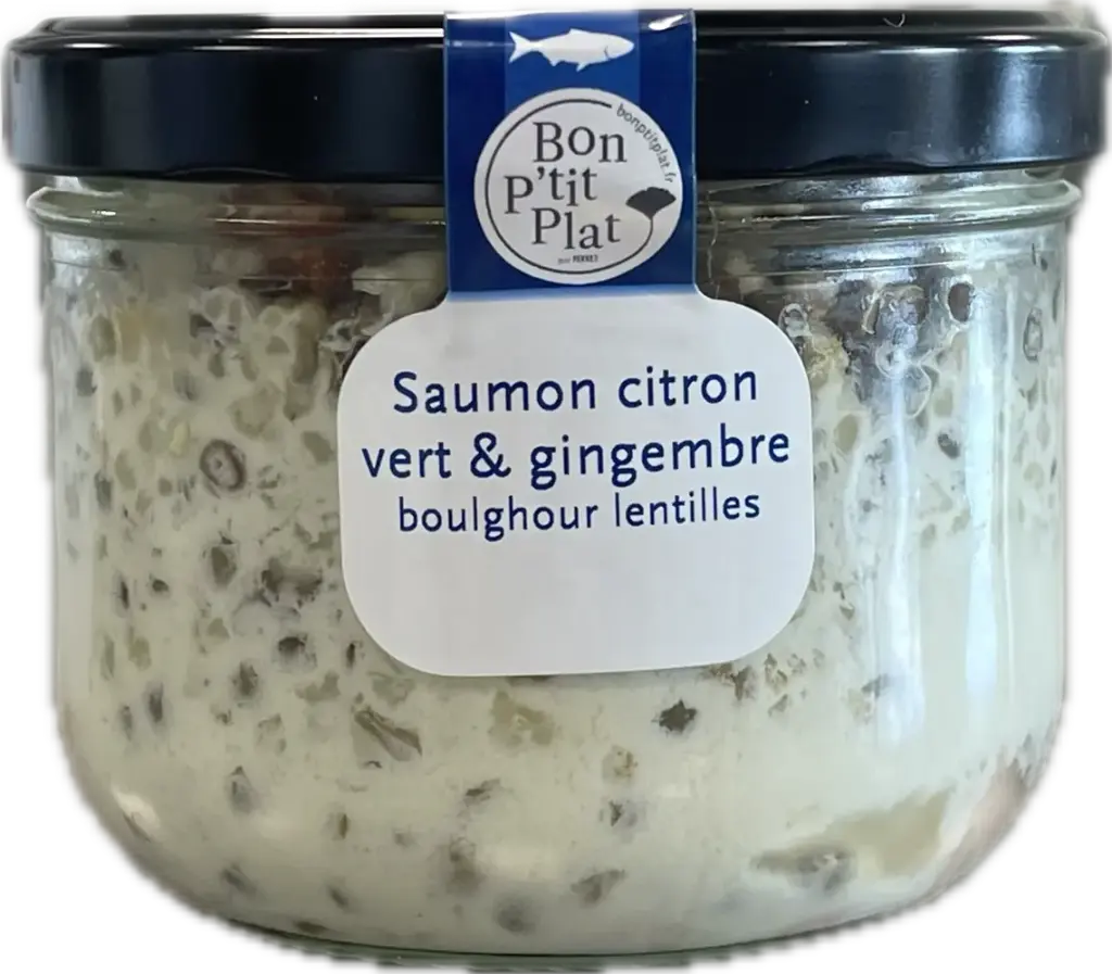 Saumon citron vert & gingembre boulghour lentilles