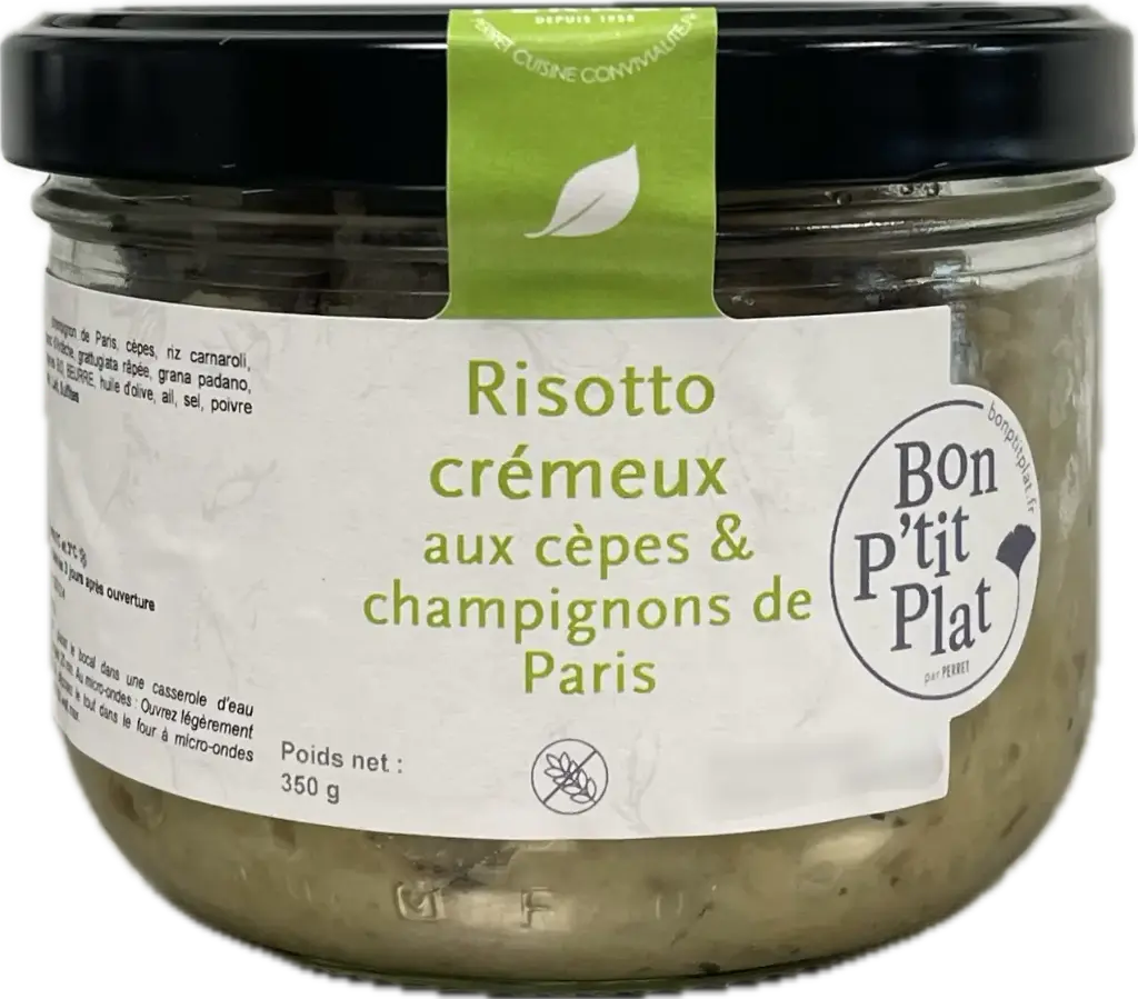 Risotto crémeux aux cèpes & champignons de Paris
