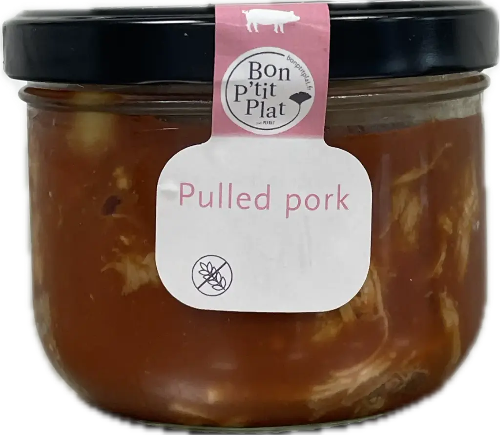 Pulled pork écrasé de patates douces sauce BBQ