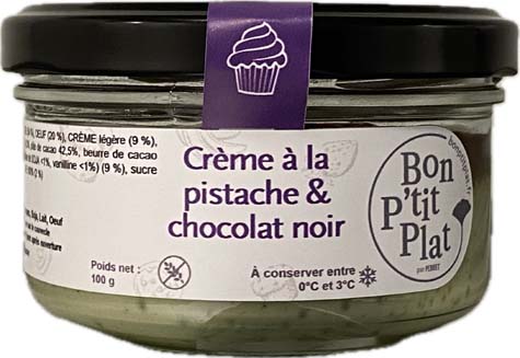Crème à la pistache & chocolat noir