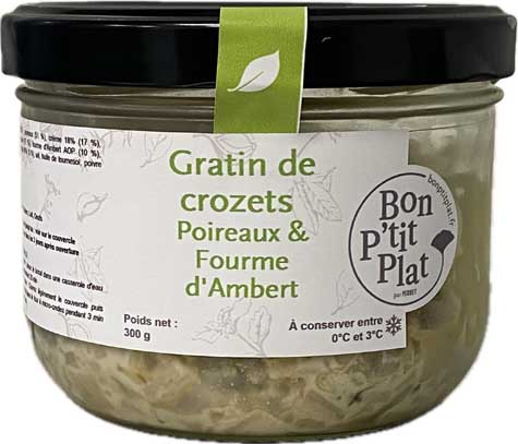 Gratin de crozets Poireaux & Fourme d'Ambert
