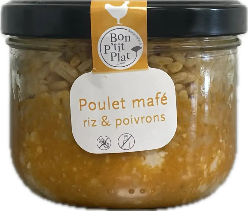 Poulet mafé riz & poivrons