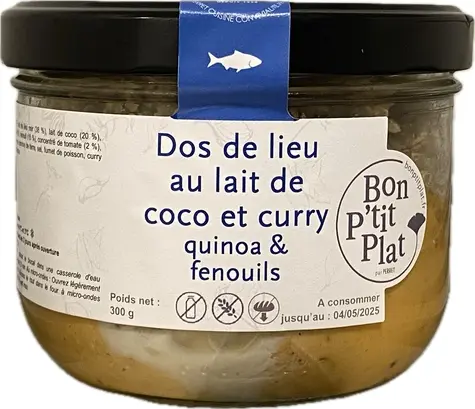 Filet d'eglefin au lait de coco et curry quinoa & fenouils