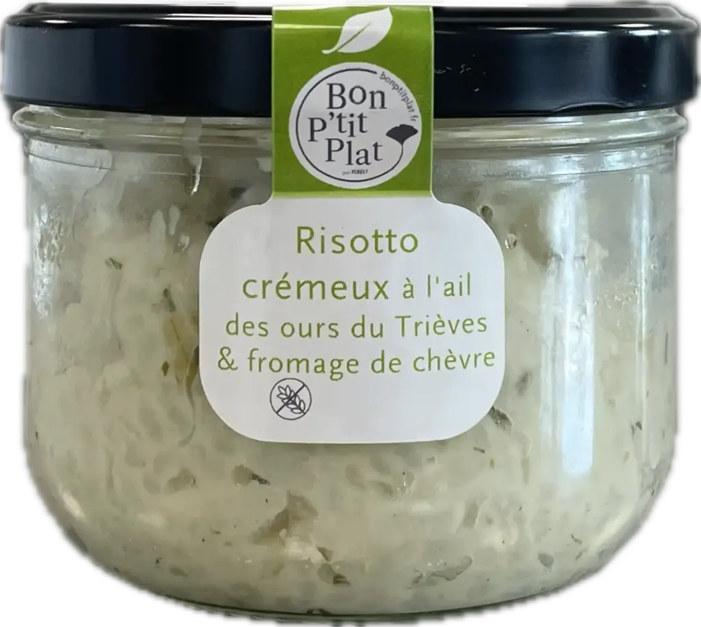 Risotto crémeux à l'ail des ours du Trièves & fromage de chèvre