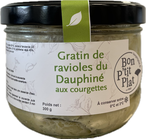 Gratin de ravioles du Dauphiné aux courgettes