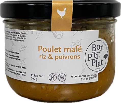 Poulet mafé riz & poivrons