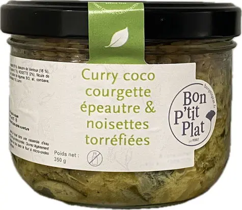 Curry coco courgette épeautre & noisettes torréfiées