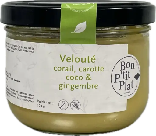 Velouté corail, carotte coco & gingembre