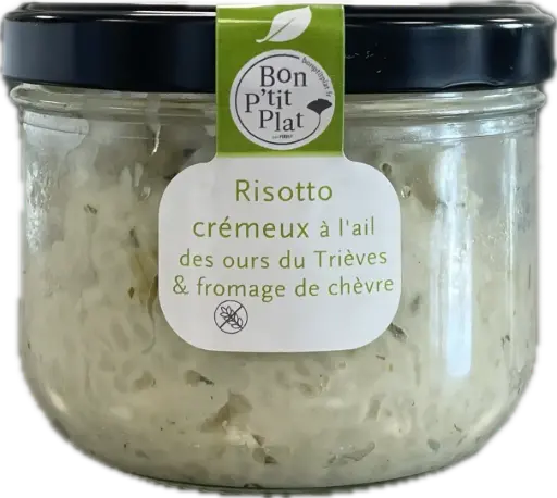 Risotto crémeux à l'ail des ours du Trièves & fromage de chèvre