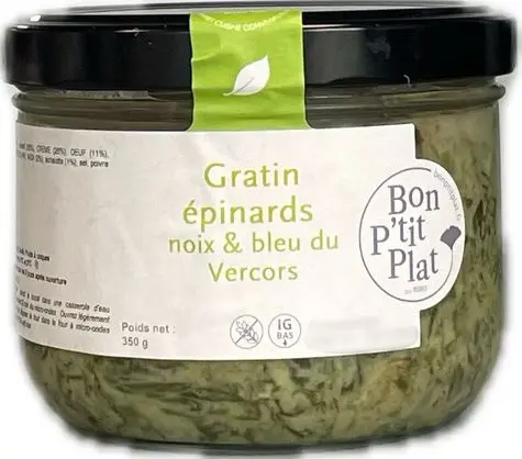 Gratin épinards noix & bleu du Vercors