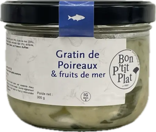 Gratin de Poireaux & fruits de mer