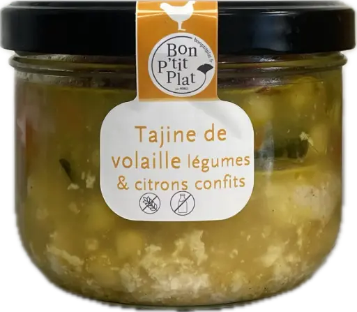 Tajine de volaille légumes & citrons confits