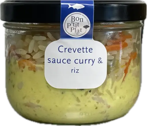 Crevette sauce curry et riz