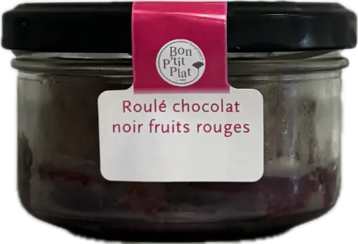 Roulé chocolat noir fruits rouges