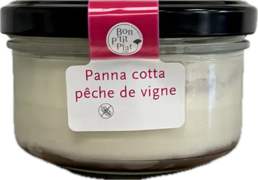 Panna cotta pêche de vigne