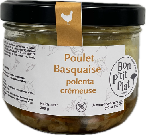 Poulet Basquaise polenta crémeuse