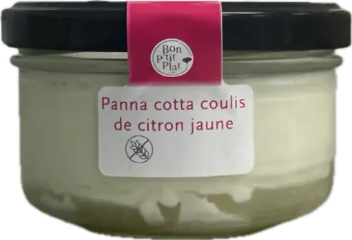 Panna cotta coulis de citron jaune