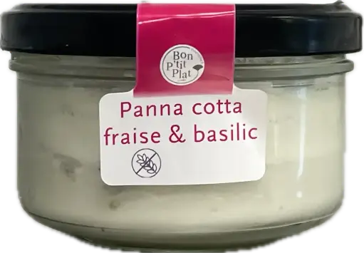 Panna cotta fraise & basilic