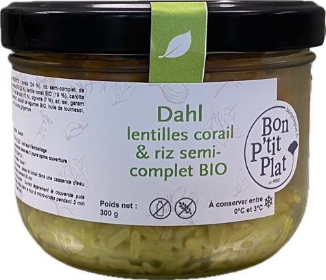 Dahl lentilles corail BIO & riz